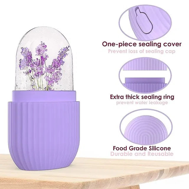 Ice Face Roller Silicone Facial Cube for Eyes Neck Massage Remove Dark Circle Pore Shrink Face